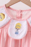 Pink Princess Embroidered Jacquard Dress - 5