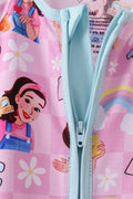 Pink Character Bamboo Romper - 4