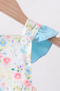 Blue Floral Ruffle Bubble - 2
