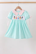 Mint Princess Smocked Jacquard Dress - 2