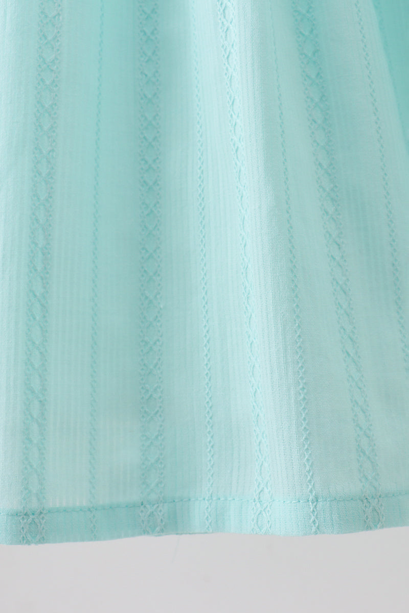Mint Princess Smocked Jacquard Dress - 4