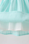 Mint Princess Smocked Jacquard Dress - 5