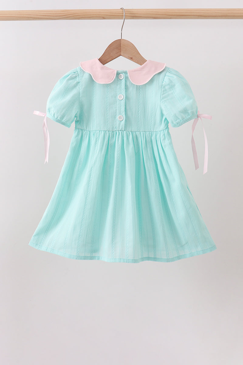 Mint Princess Smocked Jacquard Dress - 6