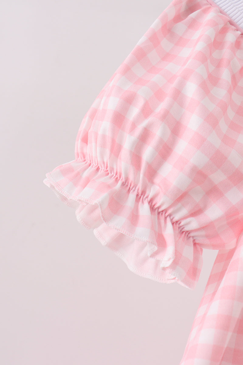 Pink Apple Bus Smocked Dress - 3