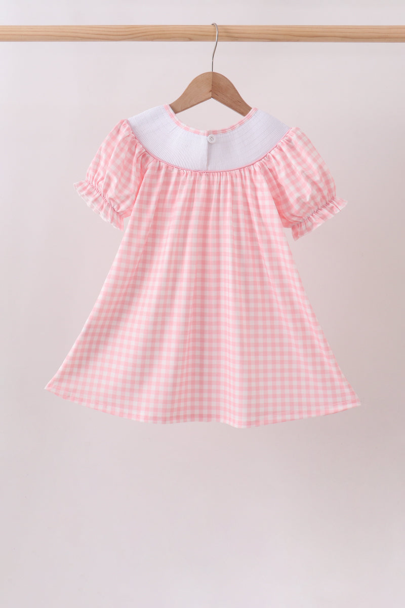 Pink Apple Bus Smocked Dress - 5