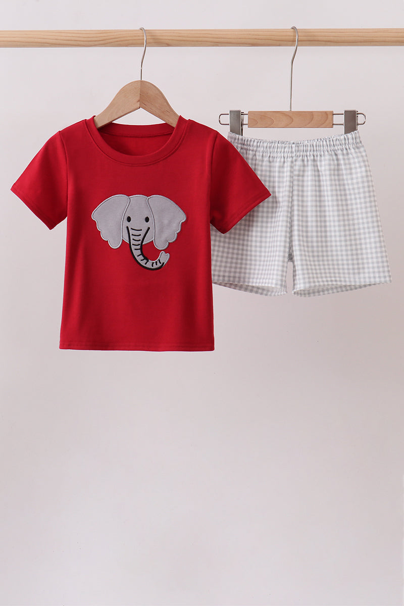 Maroon Alabama Elephant Applique Set - 1