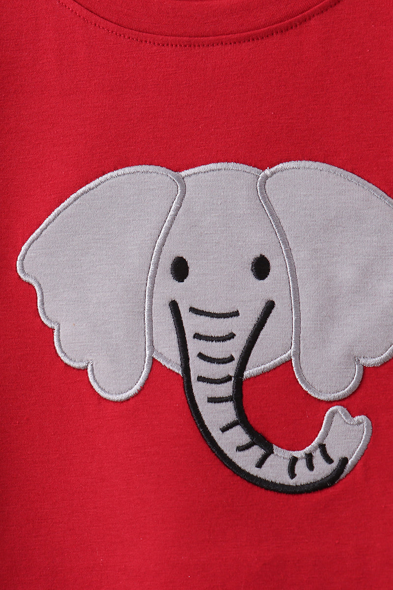 Maroon Alabama Elephant Applique Set - 2