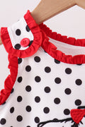 Red Georgia Bulldog Applique Ruffle Bloomer Set - 3