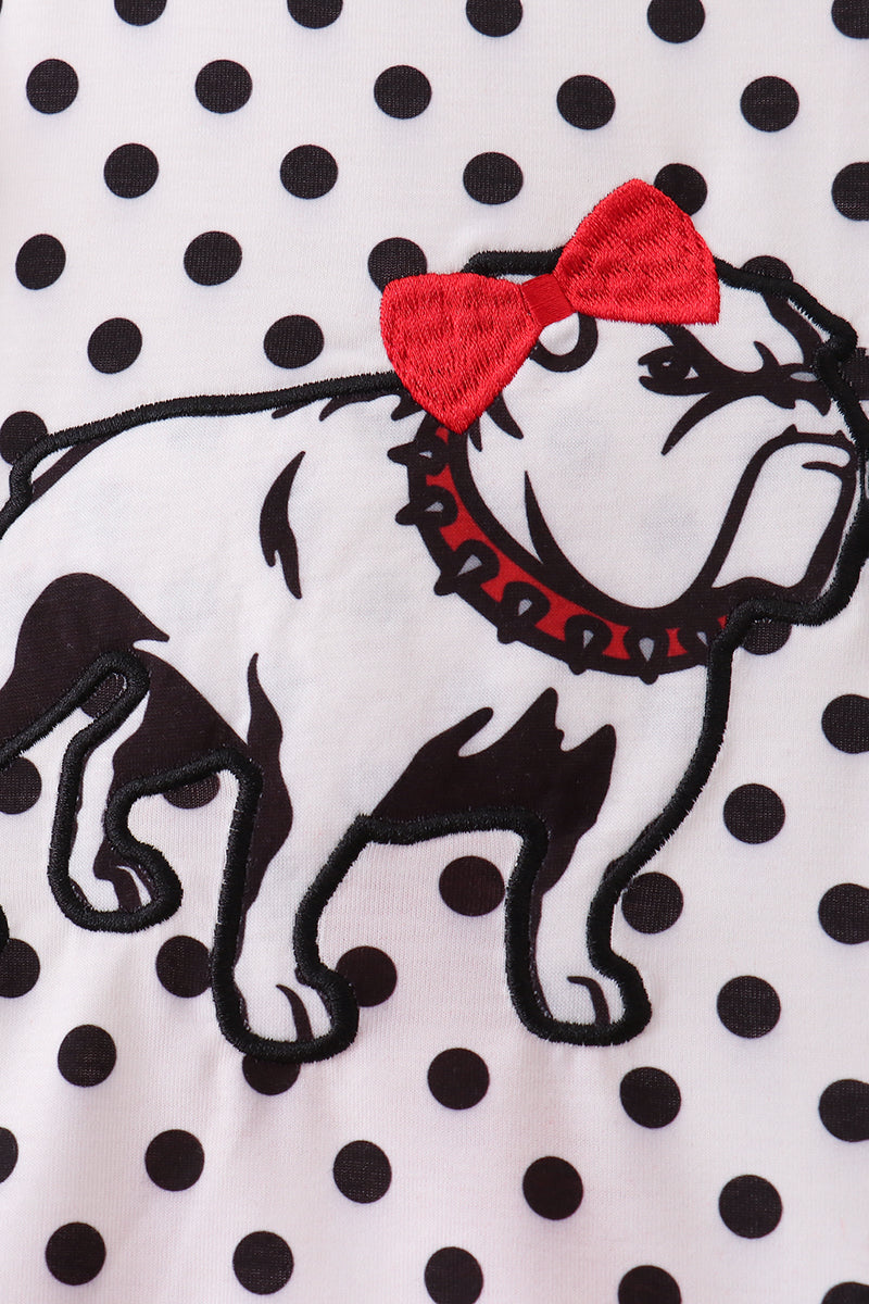 Red Georgia Bulldog Applique Ruffle Set - 3
