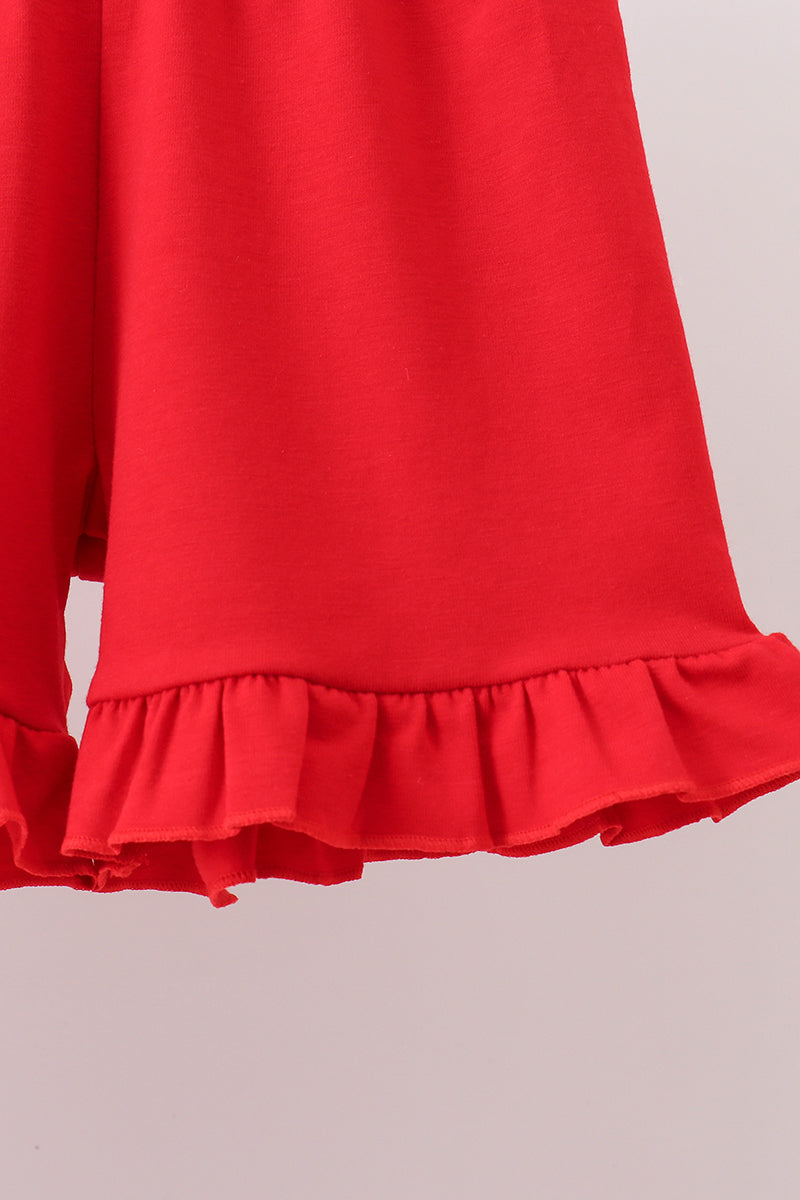 Red Georgia Bulldog Applique Ruffle Set - 4