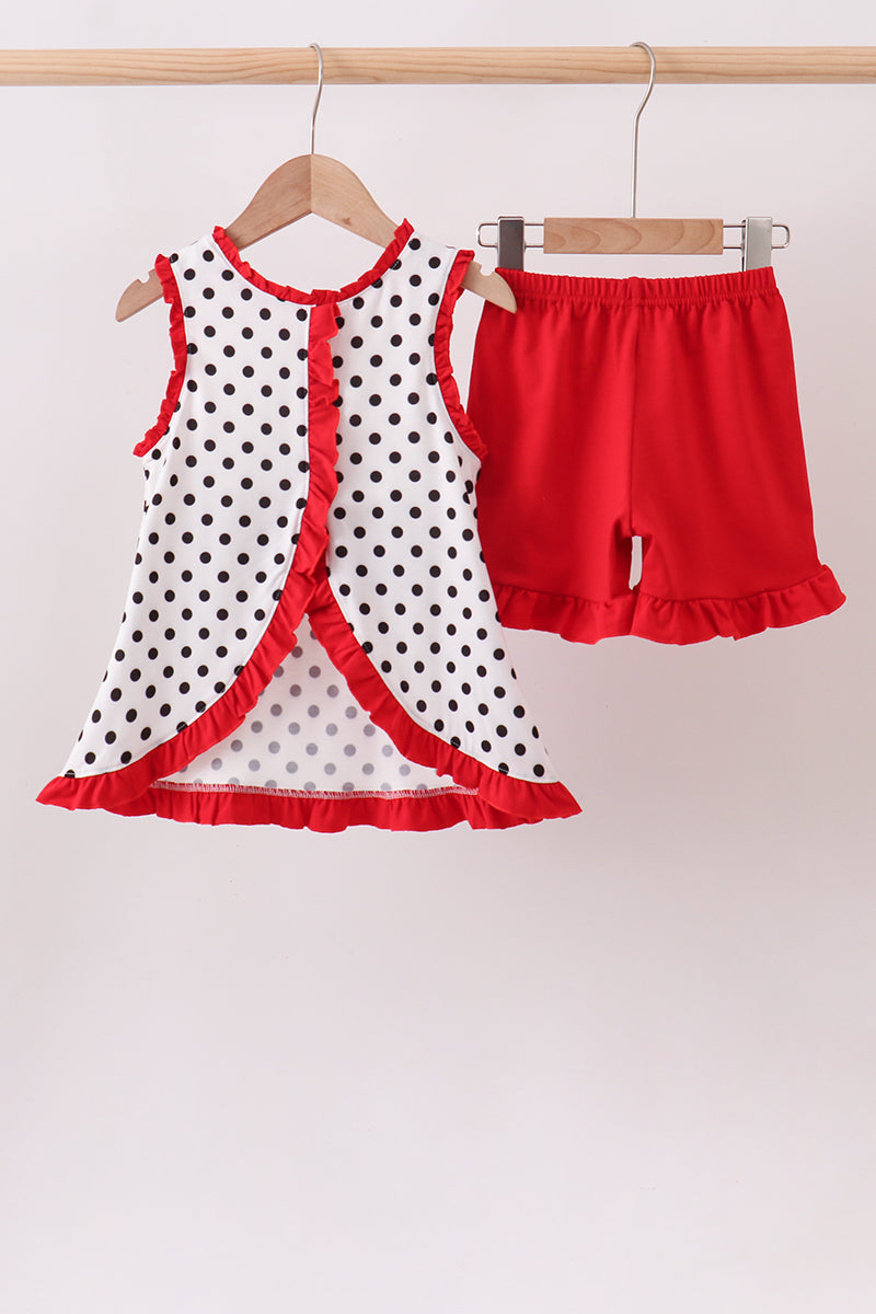 Red Georgia Bulldog Applique Ruffle Set - 5