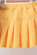 Blue bus bow embroidery ruffle skorts set - 3