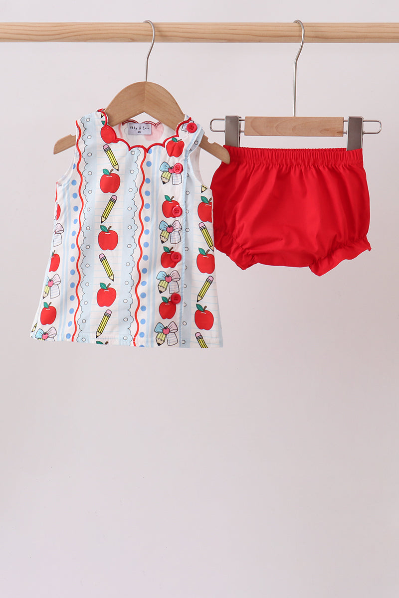 Red Apple Pencil Bloomer Set - 1
