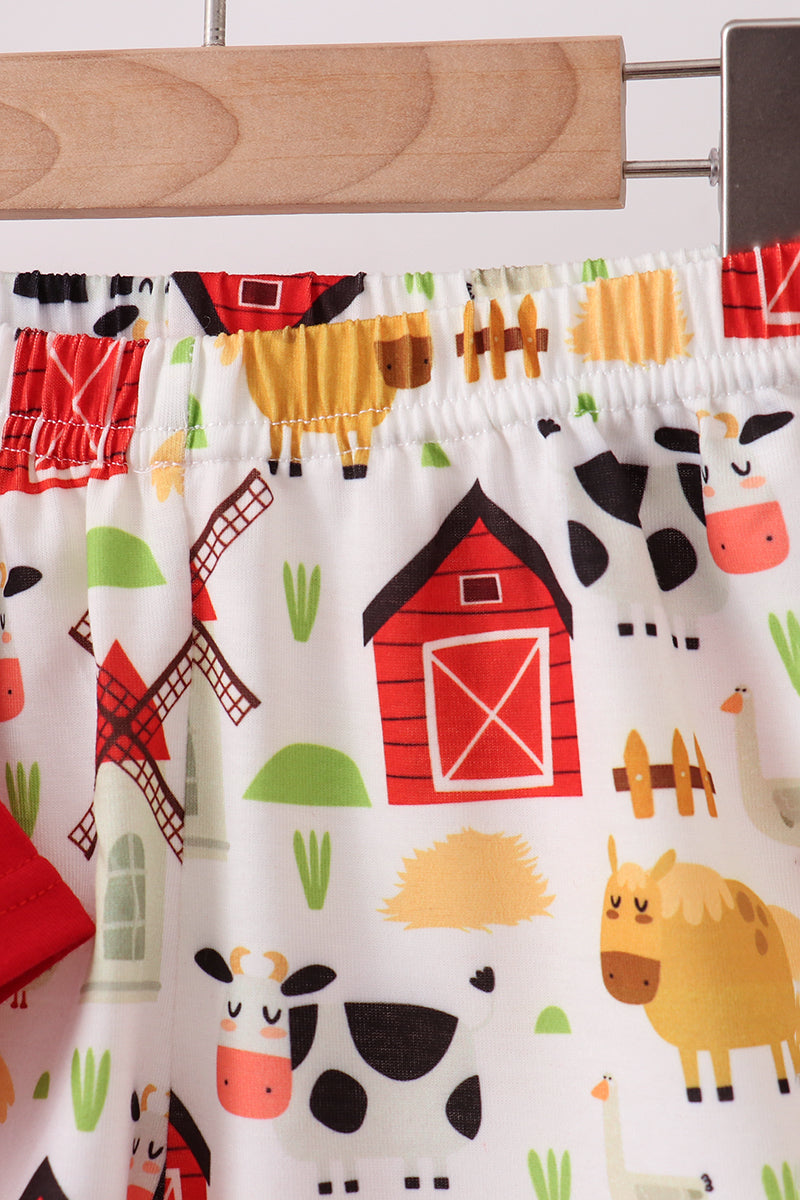 Red Farm Animal Set - 2