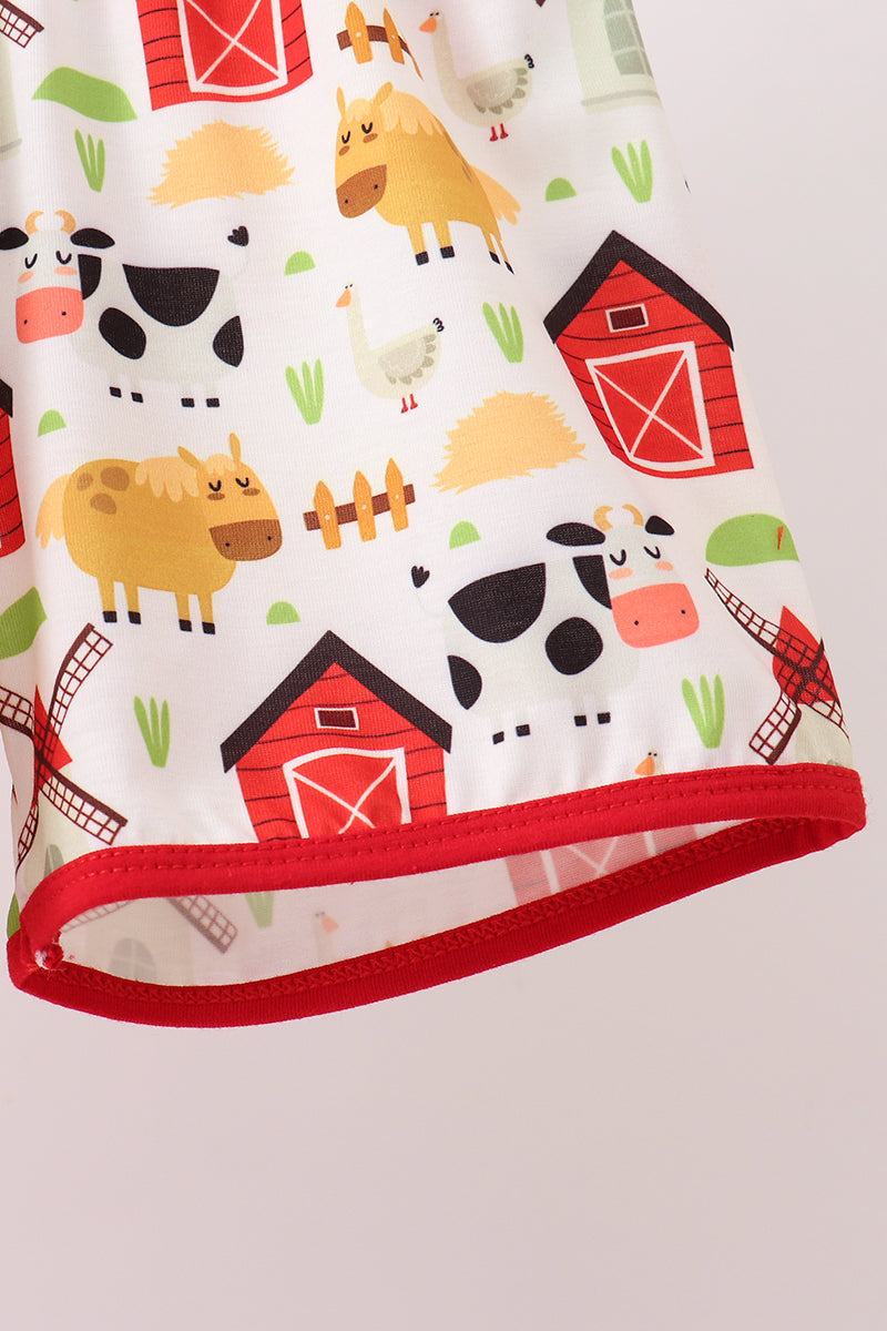 Red Farm Animal Set - 3