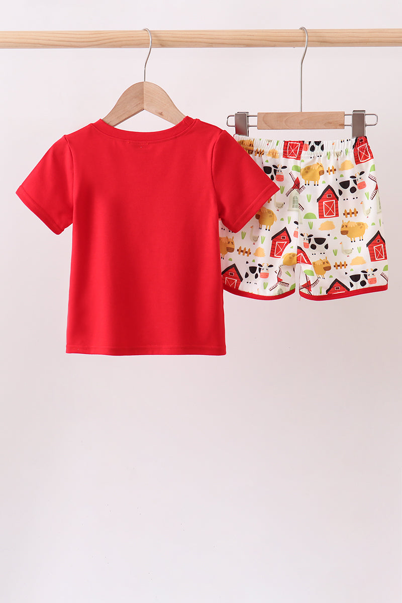Red Farm Animal Set - 5