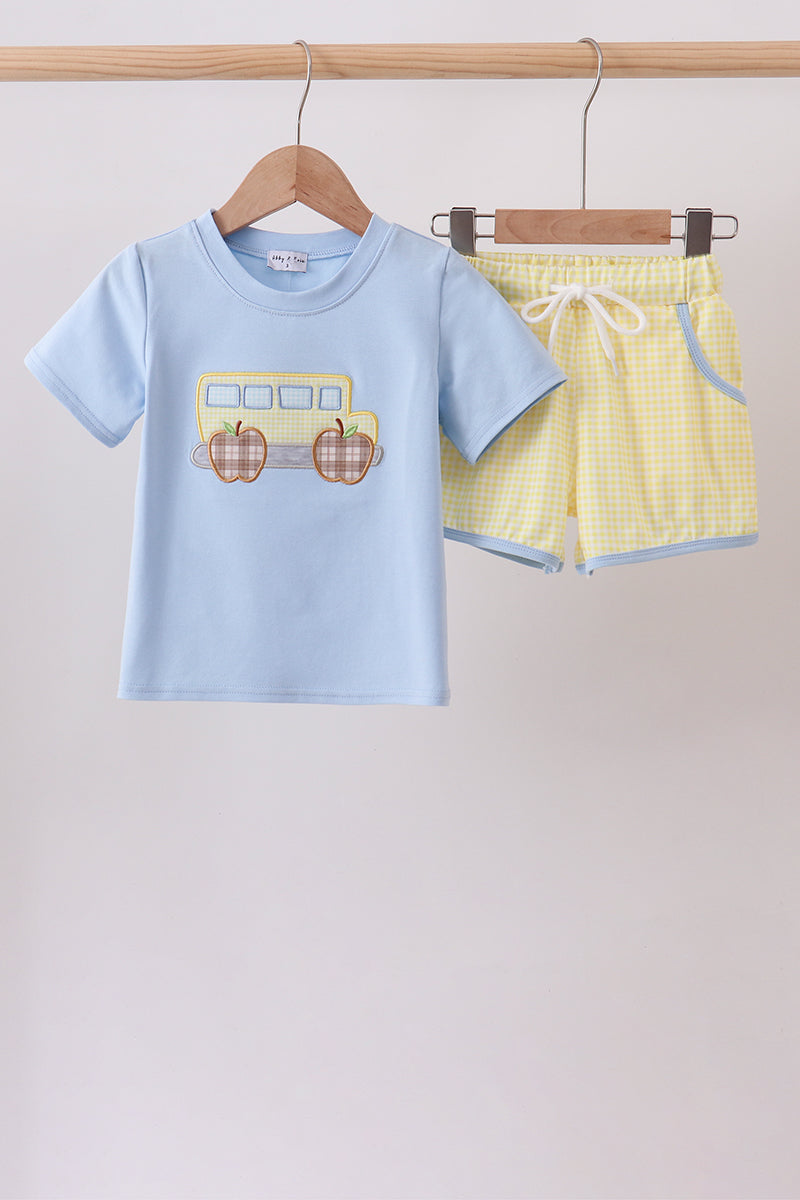 Blue Bus Applique Set - 1
