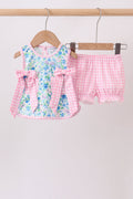 Blue Floral Bloomer Set - 1