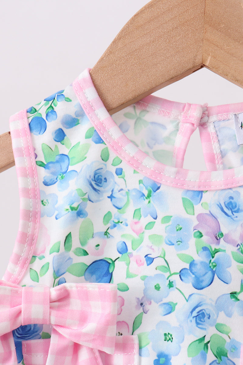 Blue Floral Bloomer Set - 3