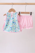 Blue Floral Bloomer Set - 5