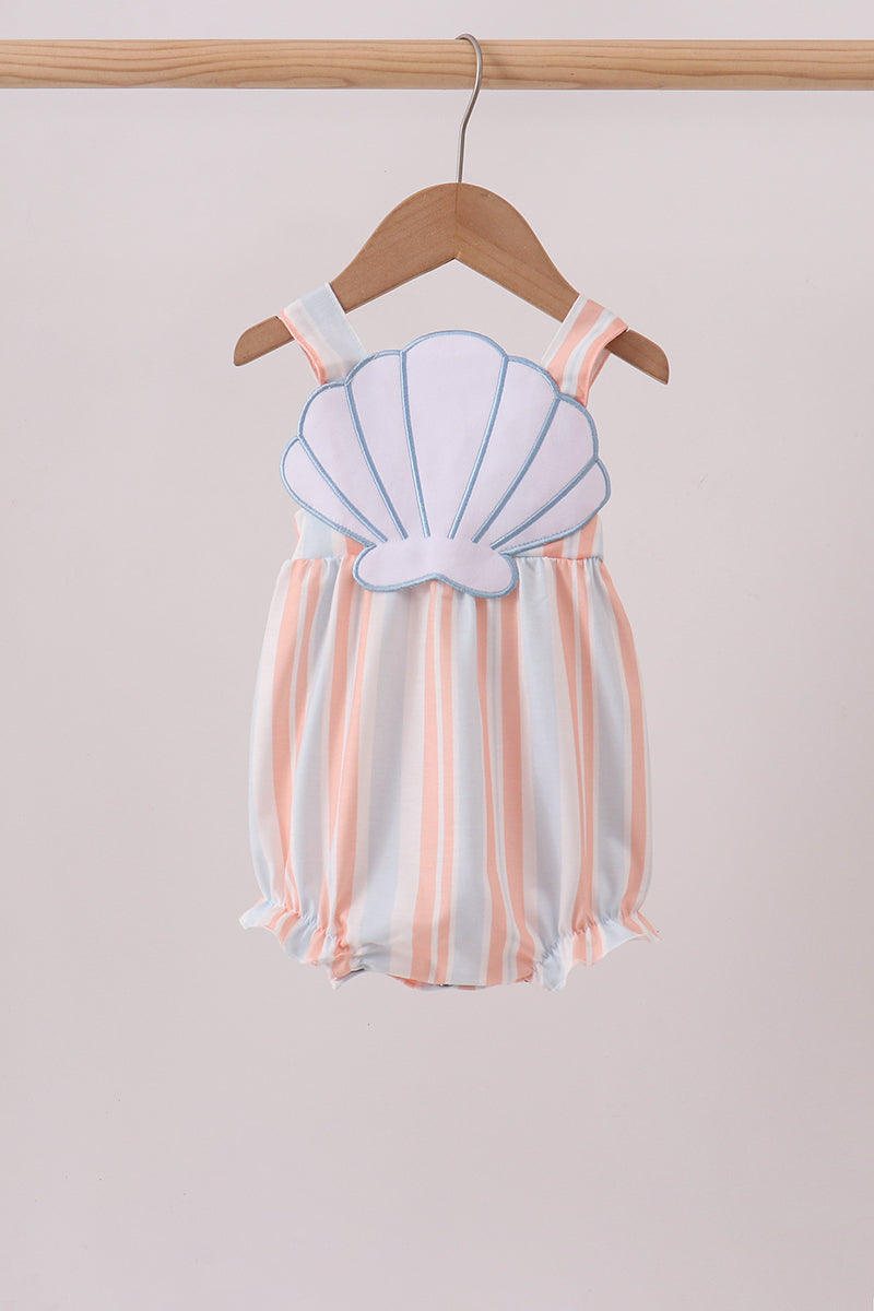 Seashell Stripe Appliqué Bubble - 1
