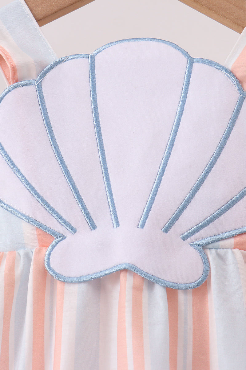 Seashell Stripe Appliqué Bubble - 2