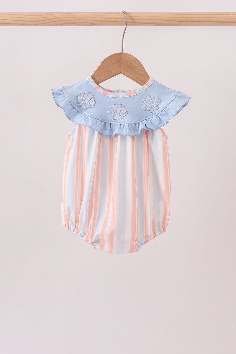 Seashell Stripe Embroidered Bubble - 1