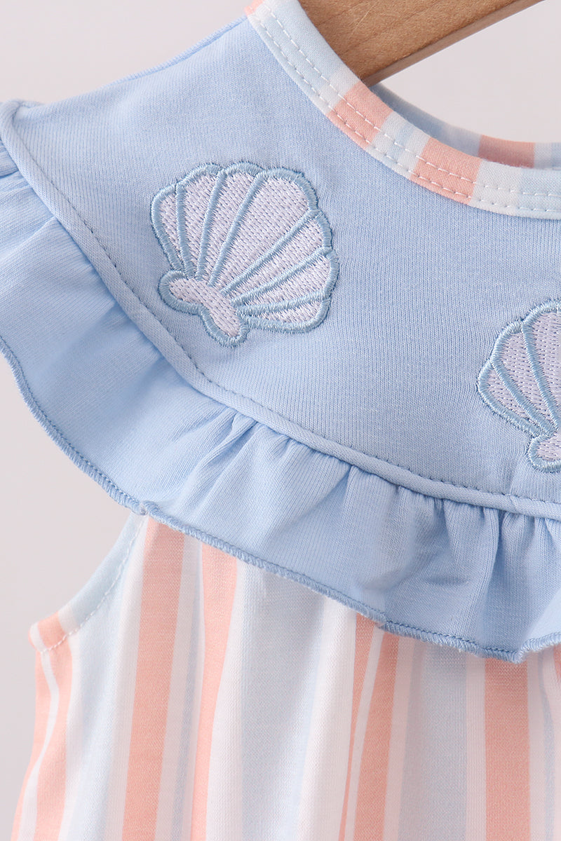 Seashell Stripe Embroidered Bubble - 2
