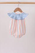 Seashell Stripe Embroidered Bubble - 4