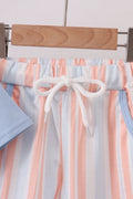 Seashell Stripe Embroidered Set - 2