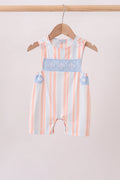Seashell Stripe Embroidered Jon Jon - 1