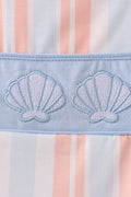 Seashell Stripe Embroidered Jon Jon - 2