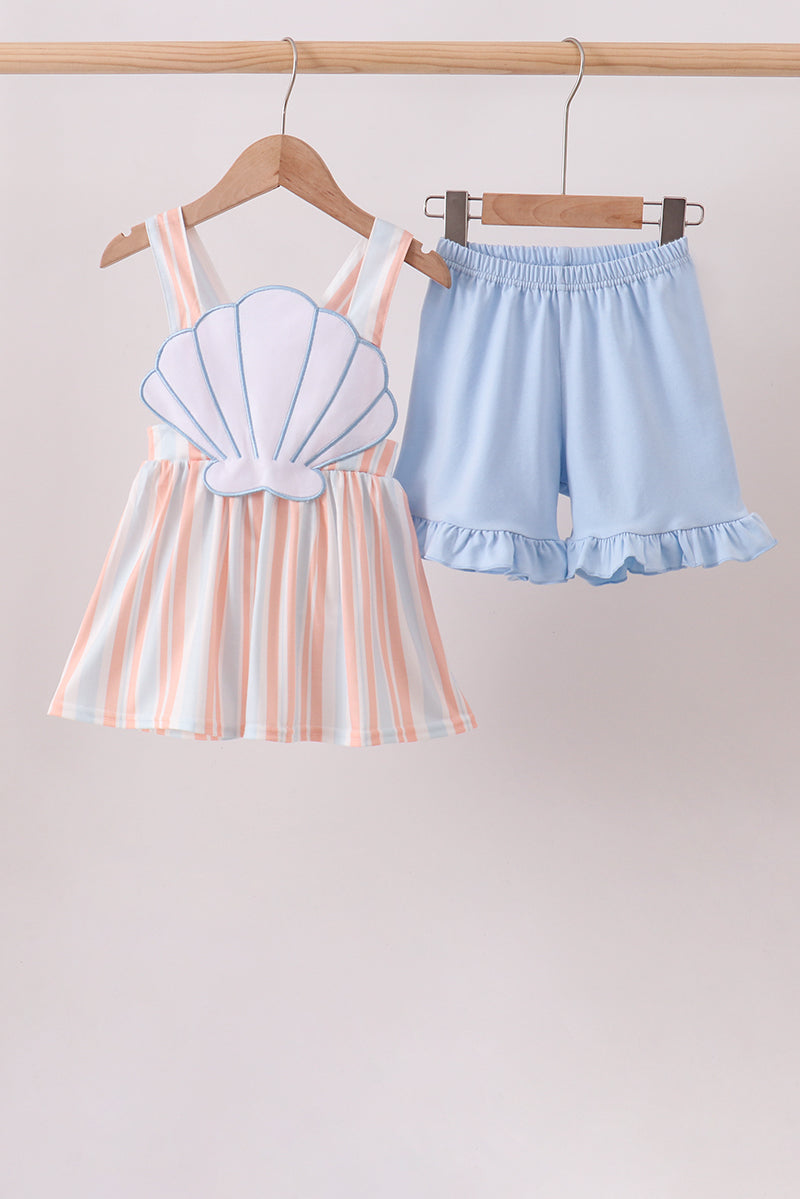 Seashell Stripe Appliqué Set - 1