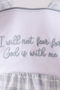 Blue Faith Quote Embroidered Bubble - 2