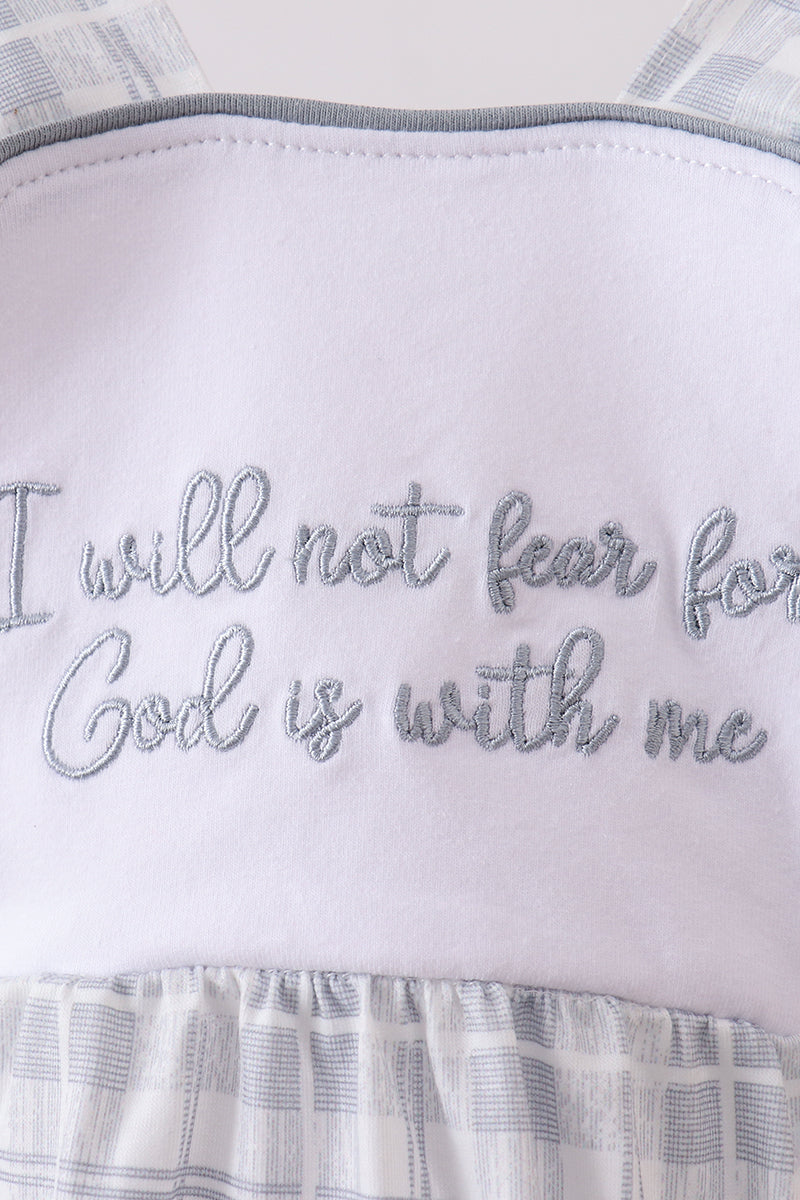 Blue Faith Quote Embroidered Bubble - 2