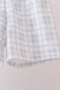 Blue Faith Quote Embroidered Shorts Set - 4