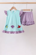 Blue under the sea Embroidered Set - 1