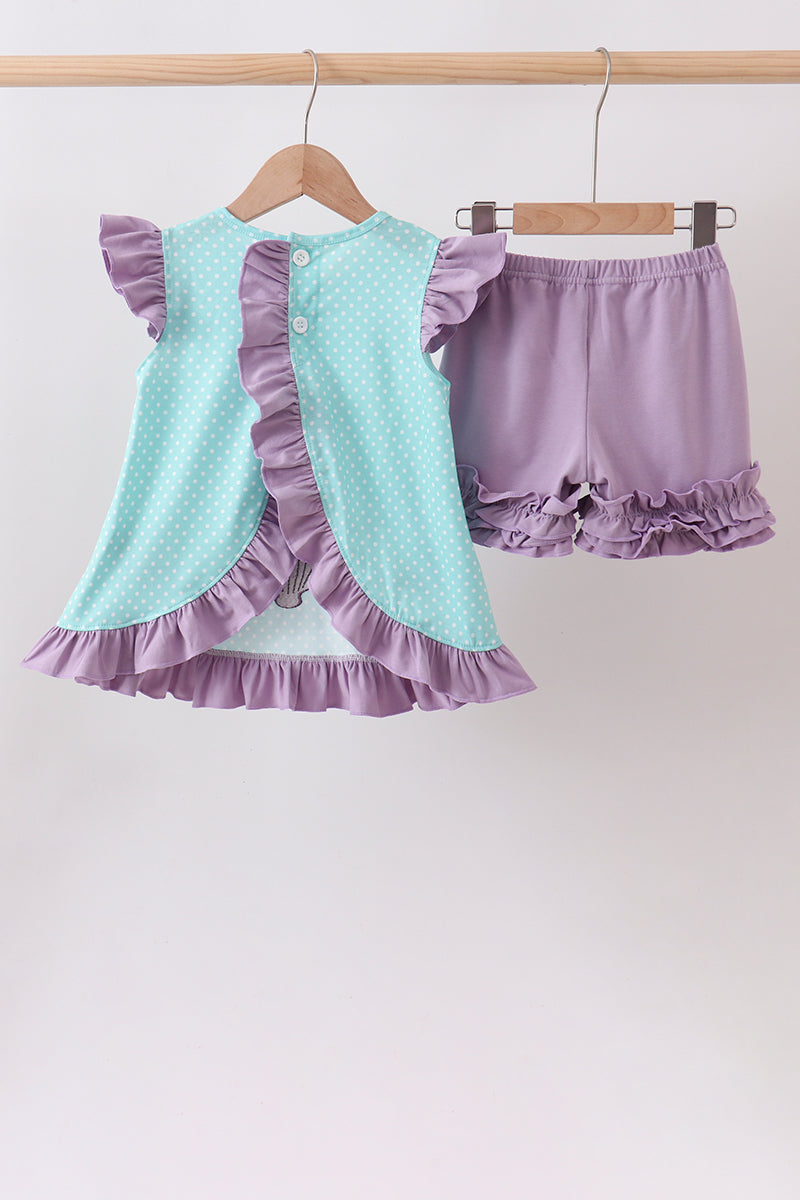 Blue under the sea Embroidered Set - 5