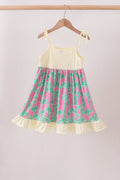 Palm Tree Embroidered Dress - 4