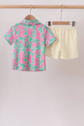 Palm Tree Embroidered Set - 5