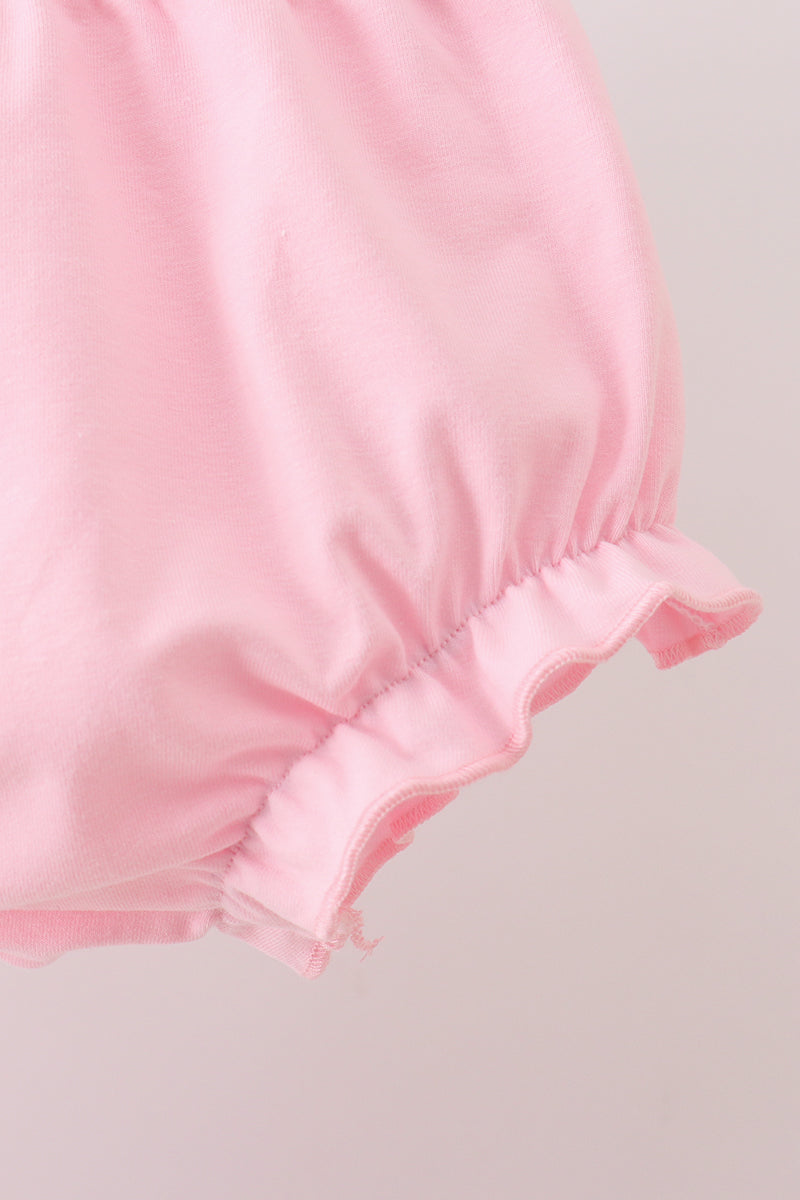 Pink Pencil ABC embroidery gingham bloomer set - 4