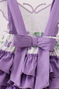 Purple Butterfly Applique Ruffle Bubble - 5