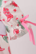 Pink Boots Smocked Bubble - 2