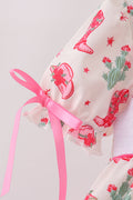 Pink Boots Smocked Dress - 2