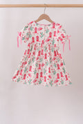 Pink Boots Smocked Dress - 3