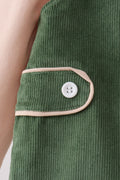 Green Corduroy Jon Jon Set - 2