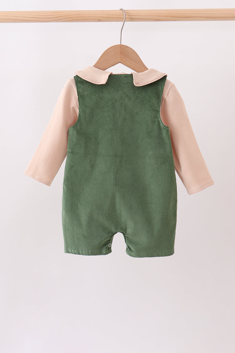 Green Corduroy Jon Jon Set - 4