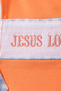 Coral Jesus Loves me Smocked Jon Jon - 2