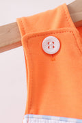 Coral Jesus Loves me Smocked Jon Jon - 4