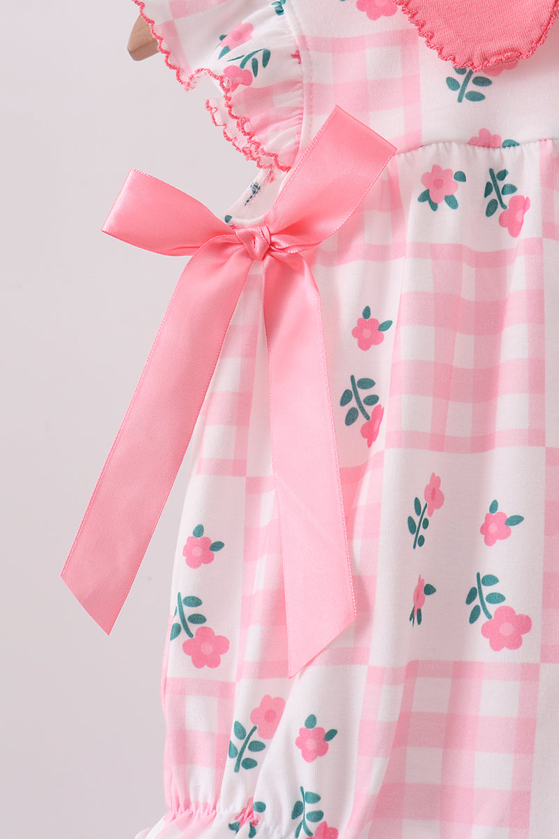 Pink Floral Ruffle Bubble - 2